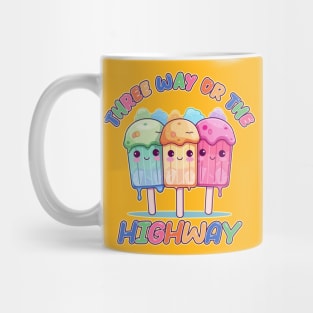 Three Way or The Highway Kawaii Ice Cream Bar Mug